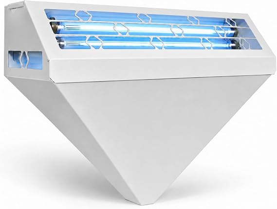 Gardner WS-95 Wall Sconce Fly Light Trap Lamp Powerful UV Light - Fly Traps for Indoor, Bug Catcher & Other Flying Insect Trapper Use in Kitchens, Restaurants, and Other WorkSpaces (White)