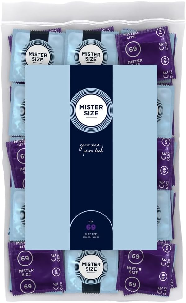 Mister Size Pack of 100 Condoms Transparent 6.9 cm