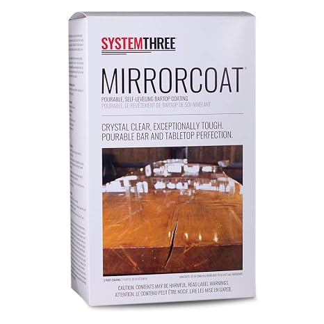 System Three MirrorCoat BarTop Epoxy Resin Coating, 1 1/2 Quart Kit