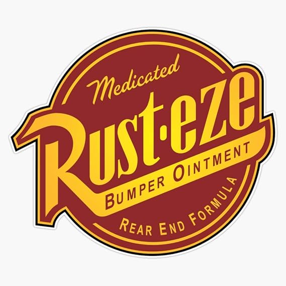 Rust-Eze (Cars) Vinyl Waterproof Sticker Decal Car Laptop Wall Window Bumper Sticker 5"