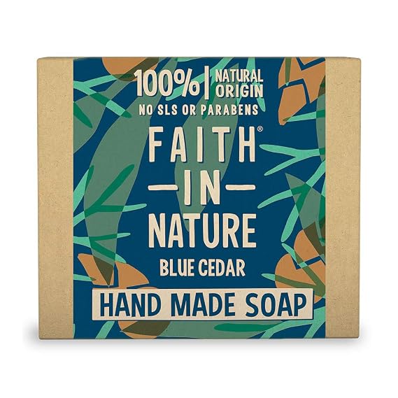 Faith In Nature Hand Made For Men Blue Cedar Soap 100g