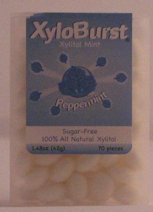 Xyloburst Mint Flip-Top Jar, Peppermint, 60 Count