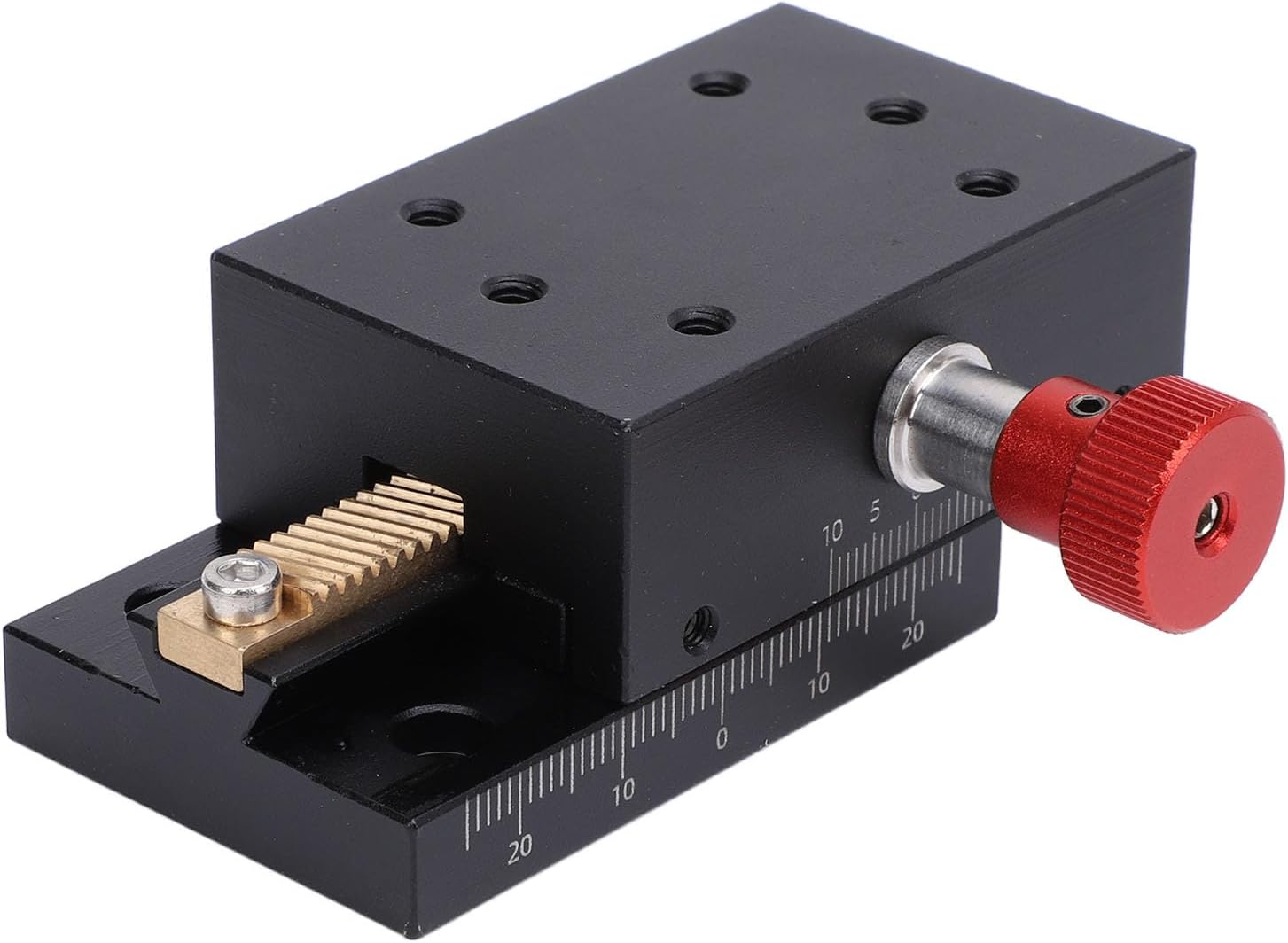 Adjustable Dovetail Slide Precision Linear Stage 40mm Travel Rack & Pinion X-Axis Manual Fine Adjustment Platform for CNC Machining Applications