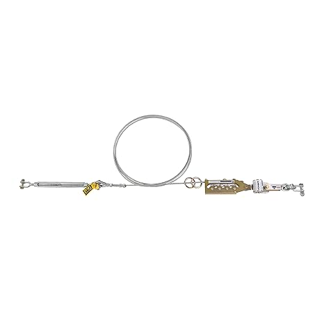 3M DBI-SALA Sayfline 7602020 Horizontal Lifeline System, 20' Cable with Wedgegrip Termination, Turnbuckle Tensioner, Energy Absorber, Silver