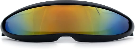 SA106 Mirror Lens Monolens Cyclops Robotic Futuristic Sunglasses