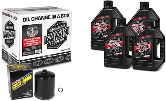 V-Twin Oil Change Kit Synthetic w/Chrome Filter, Twin Cam