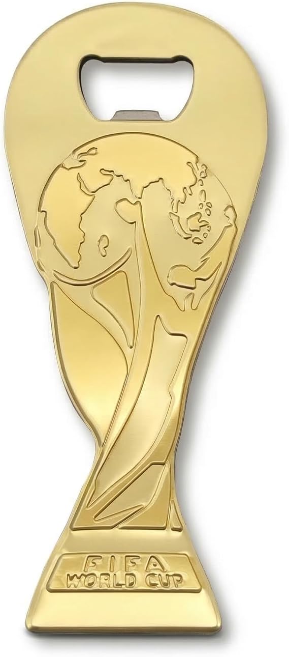 Official 2026 FIFA World Cup Trophy Magnetic Metal Bottle Opener (5.75" x 2.5") - Perfect Soccer Fan Gift, Refrigerator Magnet & Bar Accessory for 2026 World Cup