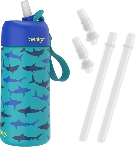 Bentgo Kids Stainless Steel Water Bottle, Replacement Straws Set