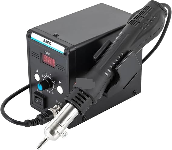 858D Hot Air Rework SMD Soldering Station 700W Welding Station Electronics Repair Temperature LED Screen Display