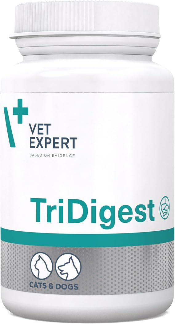 Vet Expert TriDigest Digestive Support for Dogs & Cats - Multi-Functional Formula for Stomach, Liver and Pancreas, 40 Tablets