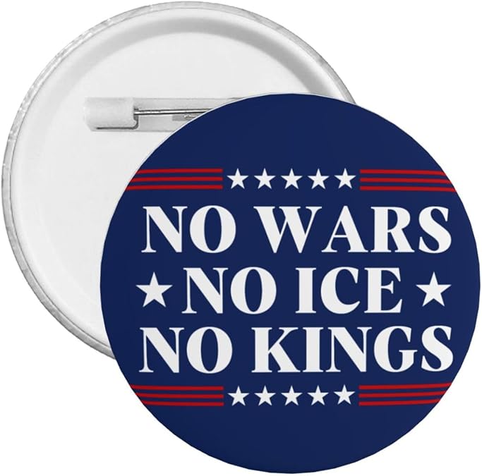 No Wars No Ice No King pin Protests Pinback Buttons Round Badge 5 Pcs