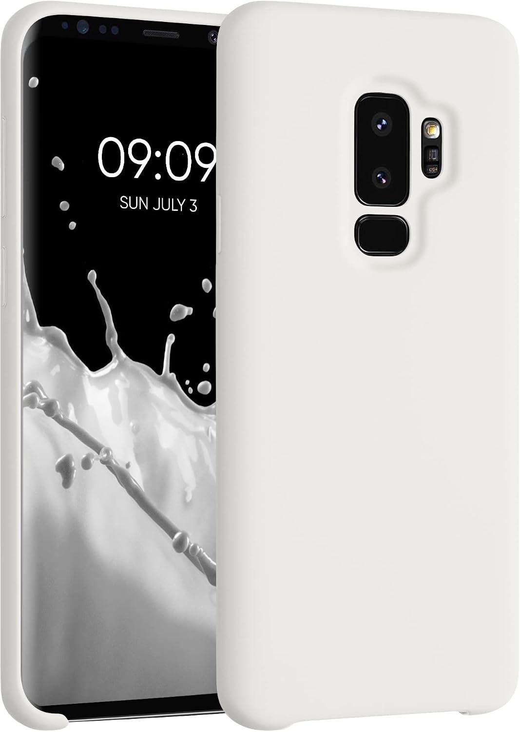 kwmobile Case Compatible with Samsung Galaxy S9 Plus Case - TPU Silicone Phone Cover with Soft Finish - White Matte