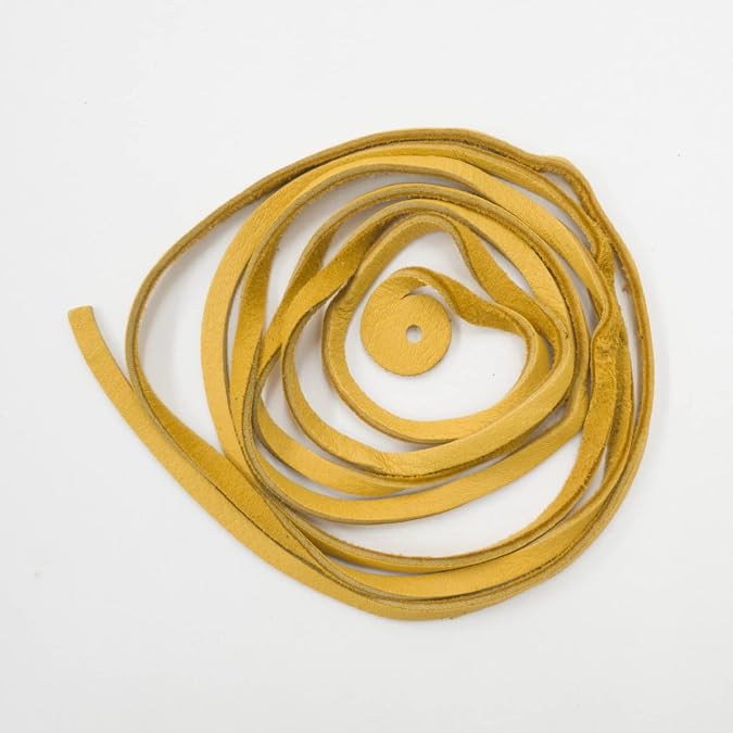 The Leather Guy Deerskin Leather Cord 1/4 x 72 and 1/8 x 36 in Single Strings or Rolls, Leather String Lace for Crafts