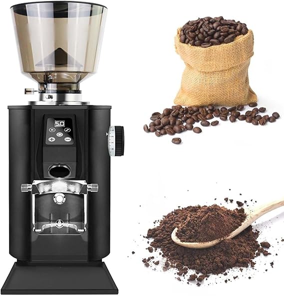 Professional Coffee Grinder - 35 Ounce Bean Hopper - 9 Infinite Grinding Settings, 2800 RPM Electric Coffee Grinder with Touching Screen, Espresso Maker Latte Machine,Black