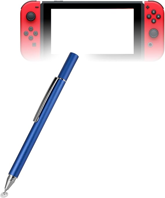 BoxWave Stylus Pen Compatible with Nintendo Switch - FineTouch Capacitive Stylus, Super Precise Stylus Pen - Lunar Blue