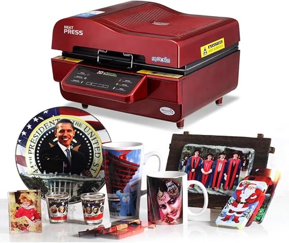 Heat Press Machine for 3D Sublimation, Vacuum-Press for Mug, T-Shirt, and Phone Case Printing, Digital Printing Equipment
