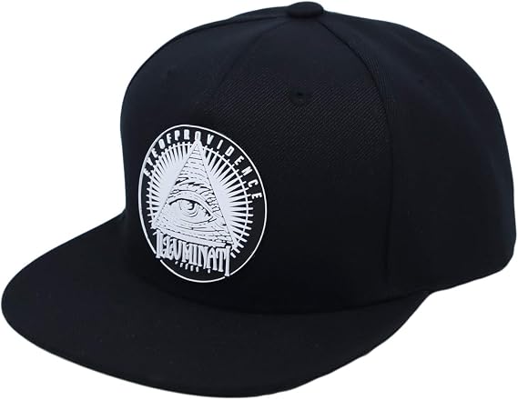 WITHMOONS Illuminati Patch Snapback Hat Flat Brim Baseball Cap AL21307