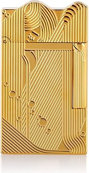 Pure Copper All Gold Sanji Same Style Lighter - Refillable Butane & Slide-Proof Wheel Lighter, Perfect for Collecting & Giving as a Gift
