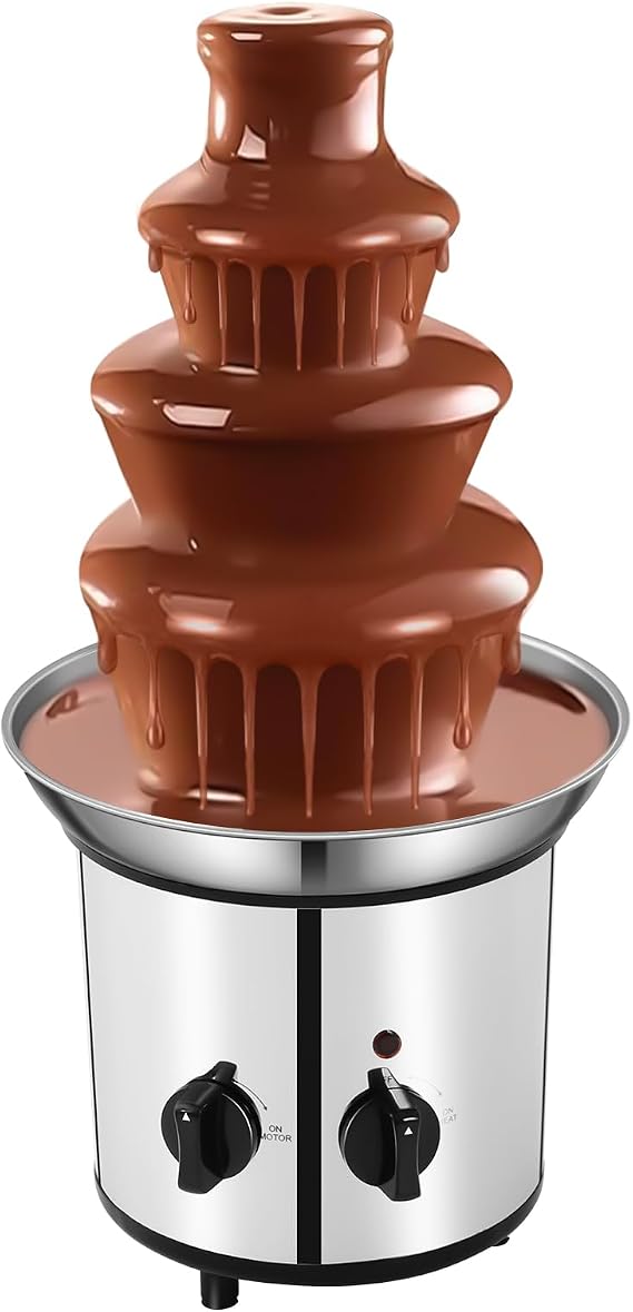 4 Tier Electric Chocolate Fountain Machine Stainless Steel