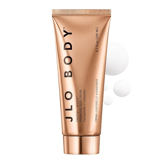 JLO BEAUTY Smooth + Seduce Firming Body Cream, Peptides & Caffeine, 6.7 Oz