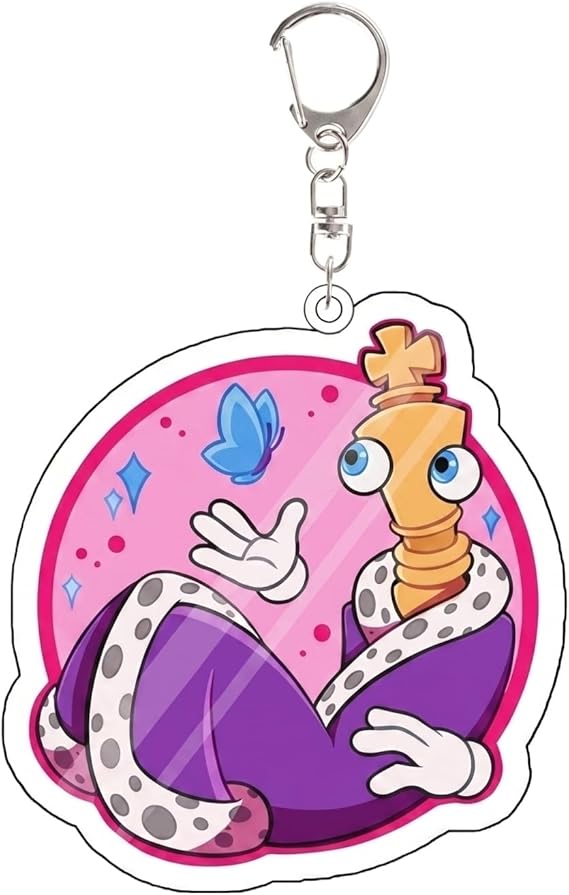 Cartoon Circus Character Acrylic Keychain Cute Clown & Rabbit Figure Keyring Circus Merch Double-Sided Bag Pendant, Backpack Charm Gift for Fans