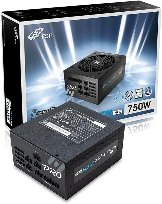 FSP Hydro PTM PRO 750W Power Supply, 80 Plus Platinum Efficiency | ATX 12V, 135mm Quiet Fan, ECO Switch, Fully Modular, HPT2-750M