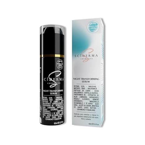 Retinol Serum 60 ml - Face Serum with Bakuchiol & Matrixyl 3000 - Niacinamide Hyaluronic Acid Peptides Squalane Aloe Vera & Centella Asiatica - Anti-Wrinkle Skin Firming & Against Pigment Spots