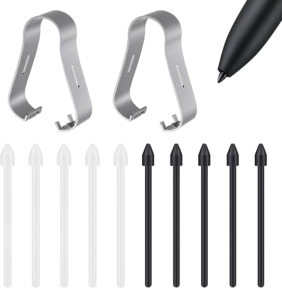 10 PCS S Pen Nib Replacement Touch Stylus Tips, Durable S Pen Nibs for Galaxy S6/S6 Lite/S7/S7FE/S8/S21 Ultra/S23 Ultra/Note 10/Note 20 Ultra, Includes Tweezer for Easy Installation (Black and White)