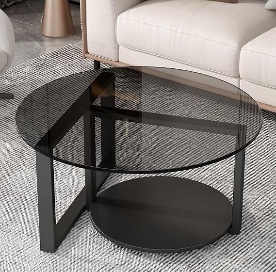 Low Table, Glass Coffee Table, Coffee Table, Glass Table, Large, Round Round, Small Modern Coffee Table, Glass Table, For Living Room, Coffee Table, Center Table, Glass, Coffee Table, Round Glass,