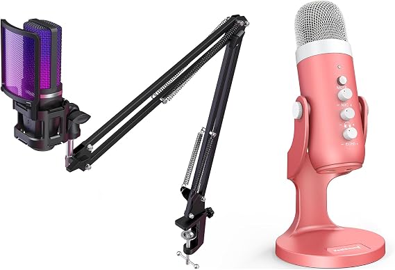 ZealSound Gaming USB Microphone a68s-us and k66p Bundle