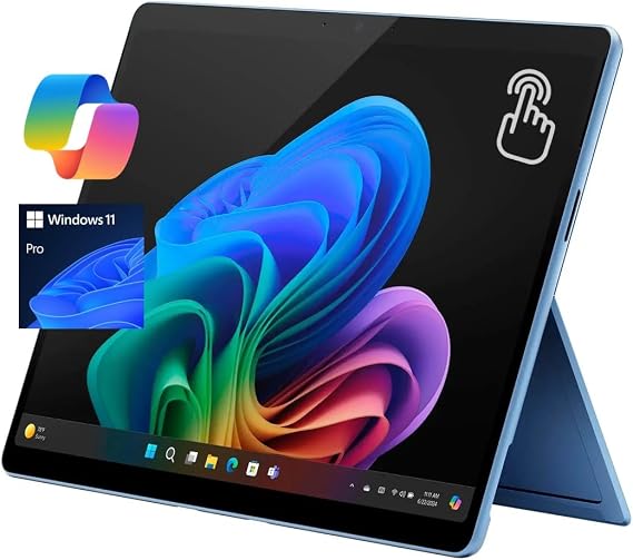 Microsoft Surface Pro 11 13" Copilot+ PC, AI Tablet, 2880x1920 120Hz LCD Touchscreen, 10-Core Qualcomm Snapdragon X Plus, 16GB RAM, 2TB SSD, WiFi Only, Win 11 Pro, Sapphire