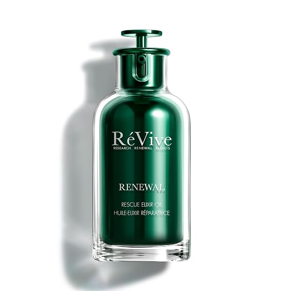 ReVive Renewal Rescue Elixir Oil, Anti Aging Face Oil Moisturizer for Wrinkles, Firmness & Radiance, with RVGF Technology, RV Renewal Peptide,30 ml / 1 oz