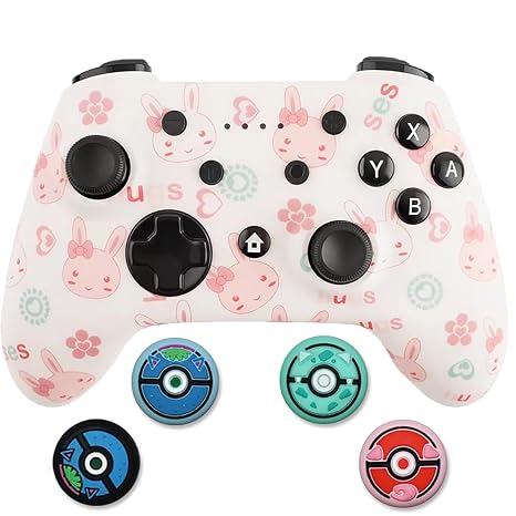 SHUTTLECOCK handheld game console wireless controller, suitable for SwitchLite/OLED/PC/Android/IOS Girls 'favorite cute gamepad/Hall Joystick/Easy Connection (pink)