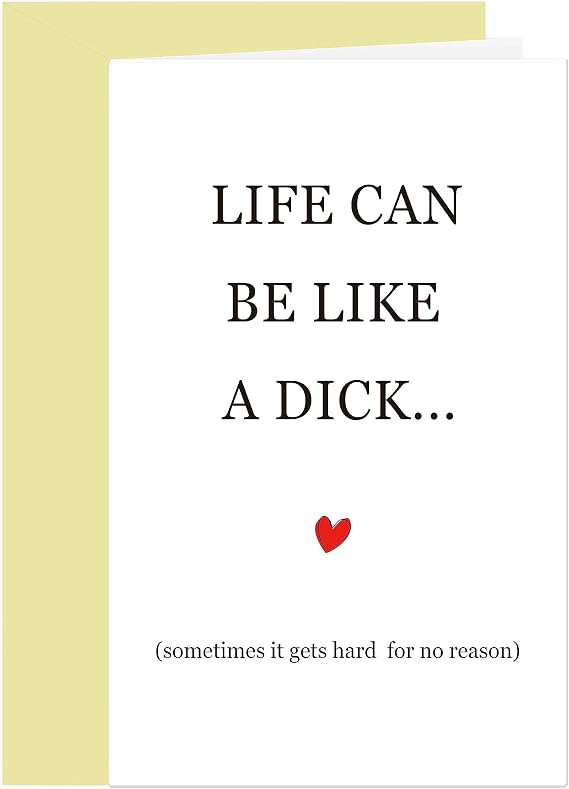 Cheeky Encouragement Card, Sarcastic Thinking of You Card, Funny Sympathy Card for Friend, Life Suck, Divorce, Sad, Have A Hard Time