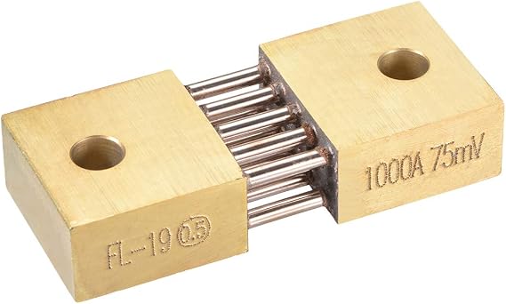 uxcell Shunt Resistor 1000A 75mV for DC Current Ammeter Analog Panel Meter External FL-19 Shunt Divider