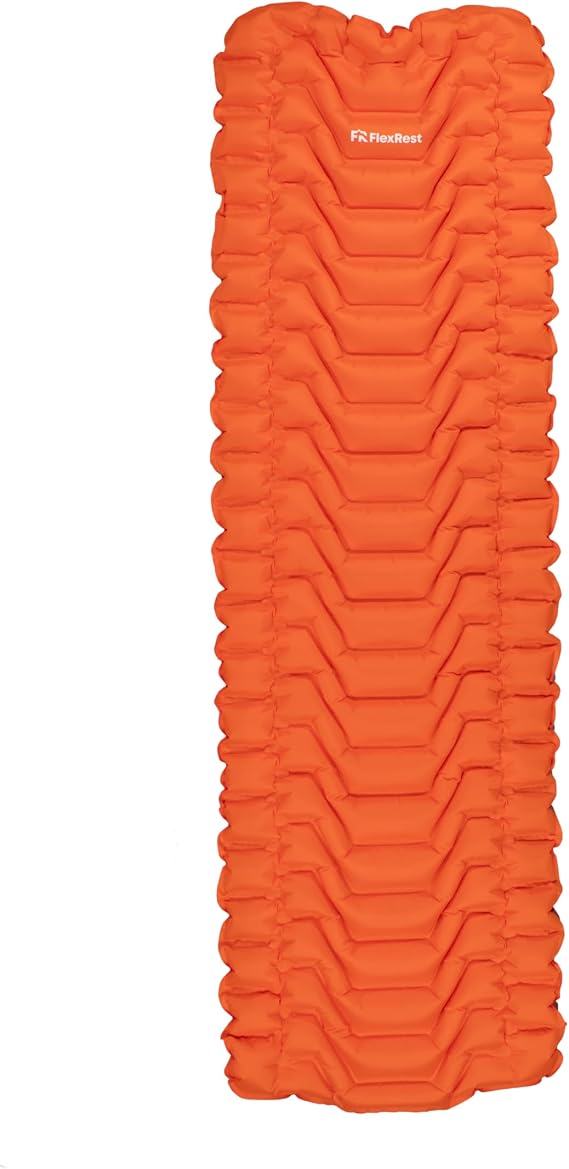 Insulated Cloud Core Inflatable Sleeping Pad | Ideal for Camping or Backpacking in Colder Temperatures | Orange