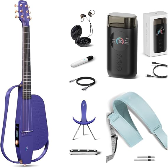 Enya NEXG 2 Acoustic-Electric Guitar Carbon Fiber Travel Smart Audio Guitar Kit with ST1 Tuner and MS1 Strap