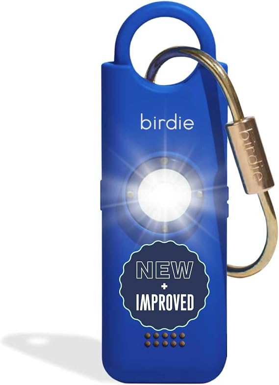 Shes Birdie 3.0 New Version The Original Personal Safety Alarm for Women by WomenLoud Siren, Flash Light and Rechargeable Battery in a Variety of Colors (Indigo Blue)