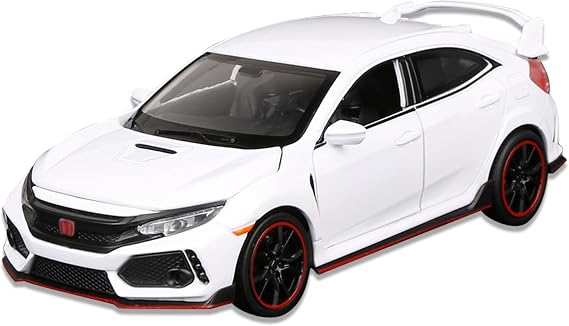 1:32 Alloy Pull Back Car Diecast Model CAR for Type R,Collection, Mini Simulation Vehicles Toys for Kids,Boyfriend,Young Peoples Gift(White)