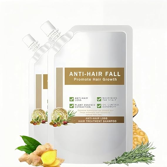Anti Hair Loss Shampoo, Anti-Hair Fall Promote Hair Growth, Hair Treatment Shampoo for Women & Men, with Various Plant Extracts (2pcs)