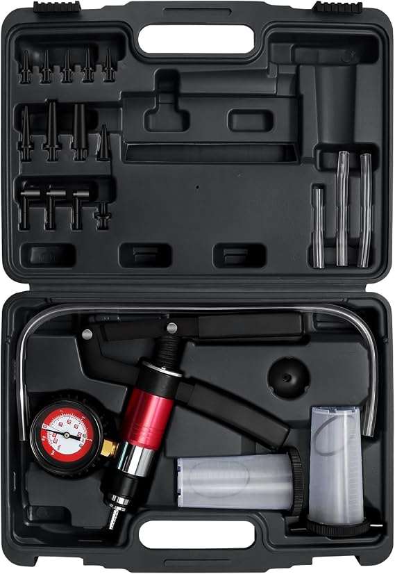 YSTOOL Hand Held Vacuum & Pressure Pump Brake Clutch Fluid Bleeder Tool Kit
