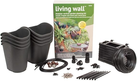 DIG GLW08 Living WallTM Vertical Garden Kit 8 Pots & Drip Irrigation System- Complete Vertical Gardening Solution