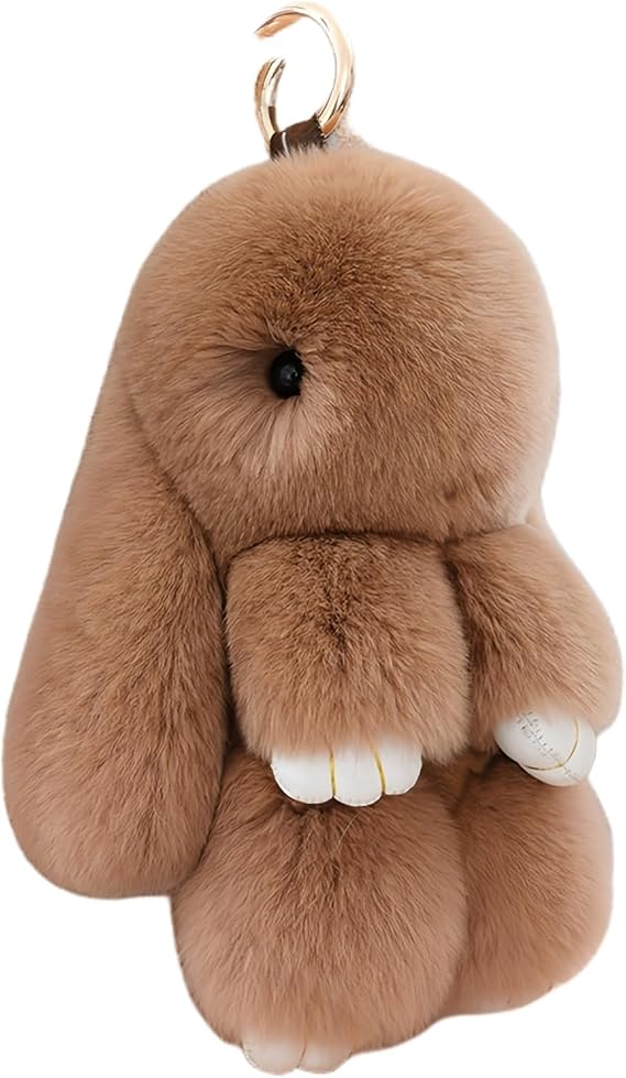 7 Inch Bunny Keychain | Soft and Lightweight, Cute Keychain to Hang on Keys, Luggage or Backpacks