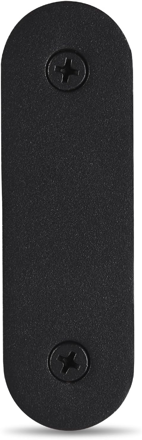 Doorbell Cover Plate, Metal Doorbell Blanking Plate Cover, Doorbell Button Cover Chime Guard Plate, Doorbell Faceplate Hole Cover for Wall Outside, Weather Resistant, Aesthetic Decoration - Black