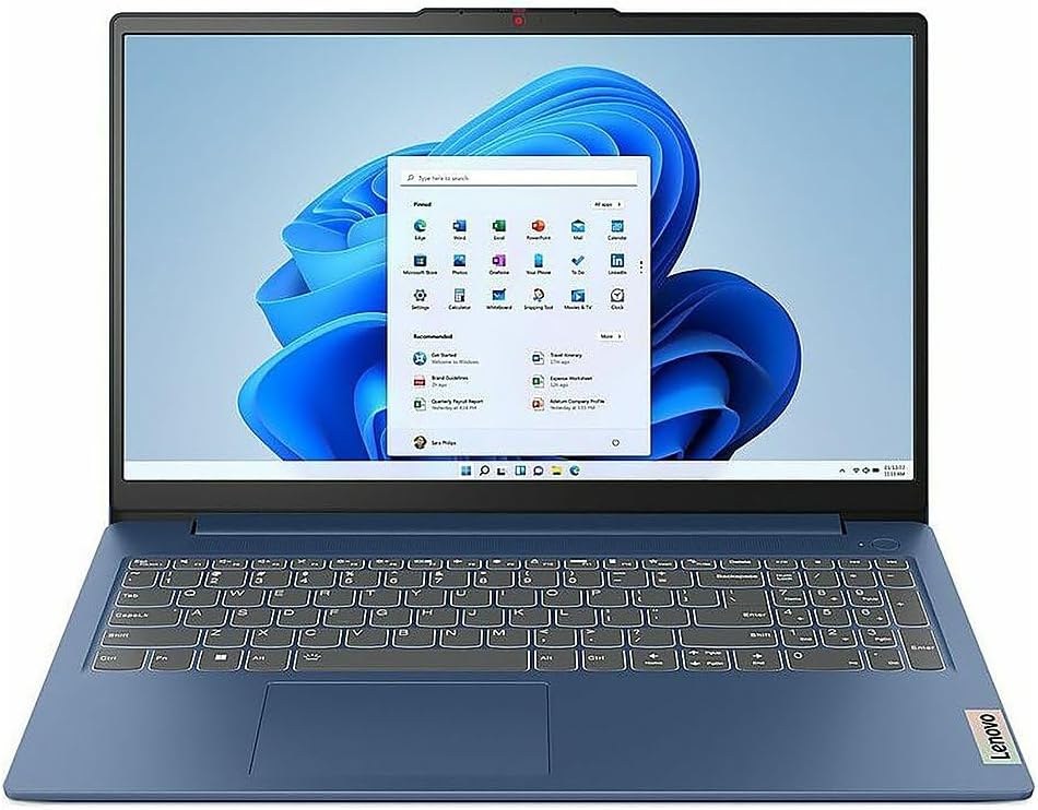 Lenovo IdeaPad Slim 3 Laptop, 2023, 15.6 1920 x 1080 Touch, AMD Ryzen 5 7530U 6-Core, 16GB LPDDR4, 2TB SSD, Windows 10 Home, Backlit Keyboard, Wi-Fi 6, Bluetooth 5.1, 720p HD Camera, Abyss Blue