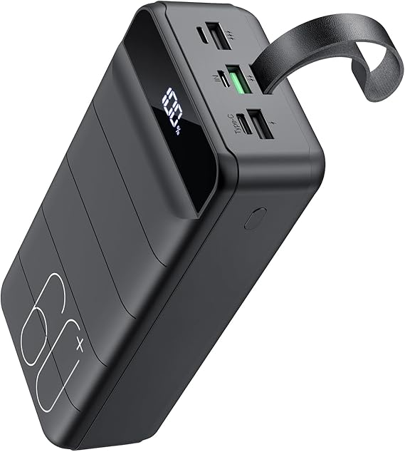 Portable Charger 60000mAh Power Bank 22.5W Fast Charging USB C Battery Pack | 4 Outputs, LED Display, External Portable Cell Phone Charger for iPhone 17/16/15/14 Pro, Android, Samsung Galaxy, Etc