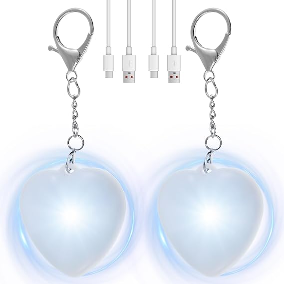 2Pcs Purse Glow Heart Light Glow Heart for Purse LED Automatic Sensor Glowing Heart Shaped Handbag Automatic Sensor Handbag Light Mini Touch Purse LED Lamp