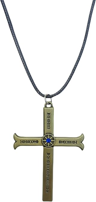 Anime A Pieces Necklace for Women Men Dracule Mihawk Cross Metal Necklaces Jewelry Pendant Chains Choker Collares Gift