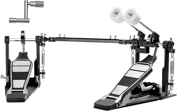 Double Bass Drum Pedal, Single Chain Kick Drum Pedal (AQ-DBDP-FK) | Single Chain Kick Drum Pedal with Smooth Response, Stable Base and Adjustable Control, Friendly for Beginners and Practice.