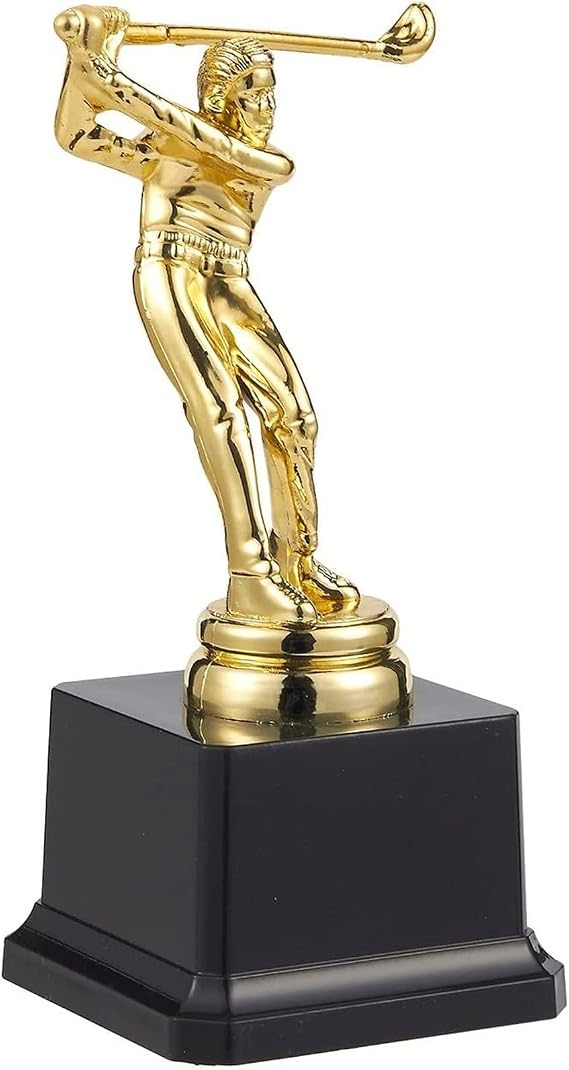 Juvale Golf Trophy - Gold Award Trophy for Golf Tournaments, Competitions, Parties - Kids and Adults - Plastic, 3 x 7 x 3 Inches (7.6 x 17.8 x 7.6 cm)